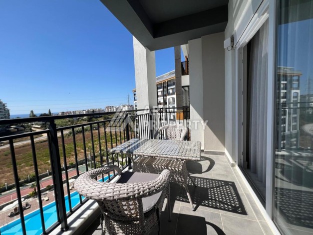 Квартира 1+1 с видом на море в элитной резиденции, 46 кв.м. Авсаллар, Алания - Ракурс 14