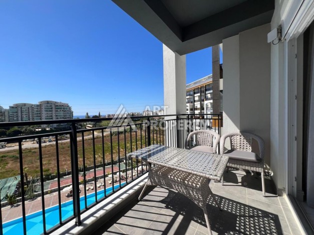 Квартира 1+1 с видом на море в элитной резиденции, 46 кв.м. Авсаллар, Алания - Ракурс 16