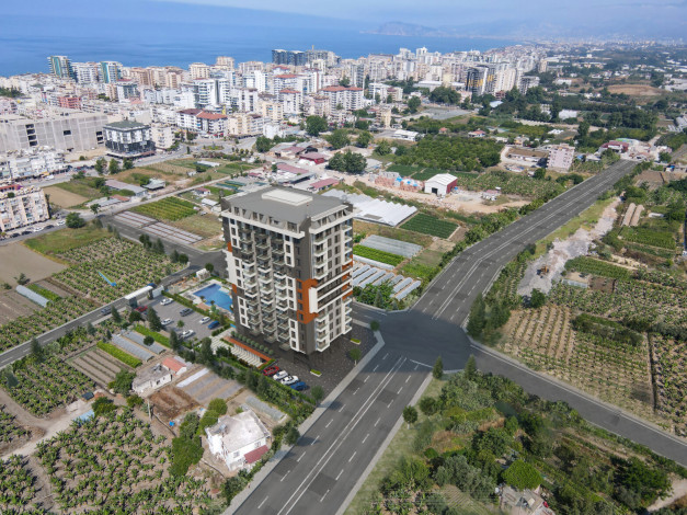 Новый инвестиционный проект премиум-класса на стадии котлована в районе Махмутлар, 56-106 м2 - Ракурс 9