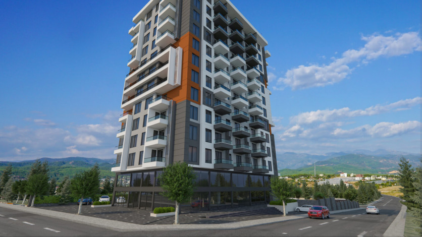 Новый инвестиционный проект премиум-класса на стадии котлована в районе Махмутлар, 56-106 м2 - Ракурс 13