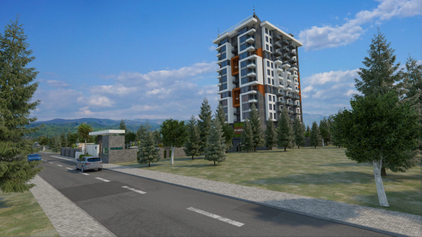 Новый инвестиционный проект премиум-класса на стадии котлована в районе Махмутлар, 56-106 м2 - Ракурс 17