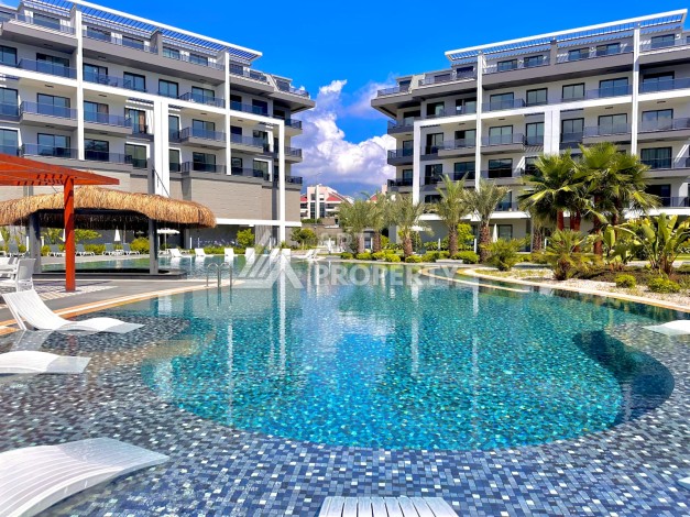 Дизайнерская квартира 1+1 в элитной резиденции, 55 кв.м. Оба, Алания - Ракурс 1