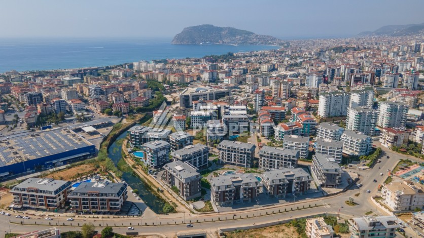 Дизайнерская квартира 1+1 в элитной резиденции, 55 кв.м. Оба, Алания - Ракурс 2