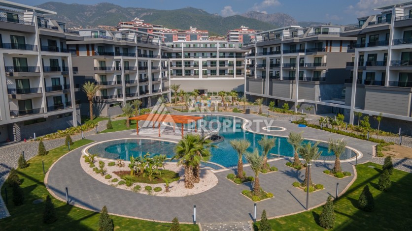 Дизайнерская квартира 1+1 в элитной резиденции, 55 кв.м. Оба, Алания - Ракурс 3