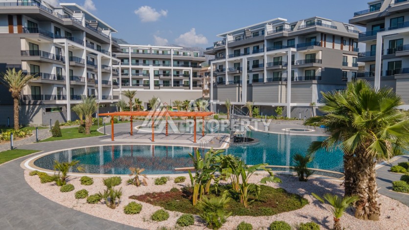 Дизайнерская квартира 1+1 в элитной резиденции, 55 кв.м. Оба, Алания - Ракурс 6