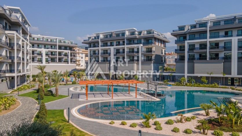 Дизайнерская квартира 1+1 в элитной резиденции, 55 кв.м. Оба, Алания - Ракурс 10