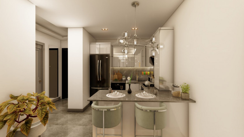 Новый инвестиционный проект премиум-класса на стадии котлована в районе Махмутлар, 56-106 м2 - Ракурс 25