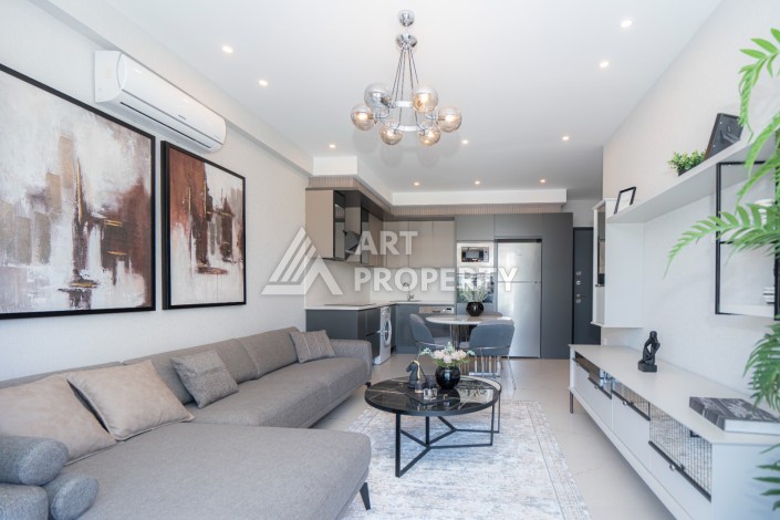 Дизайнерская квартира 1+1 в элитной резиденции, 55 кв.м. Оба, Алания - Ракурс 12