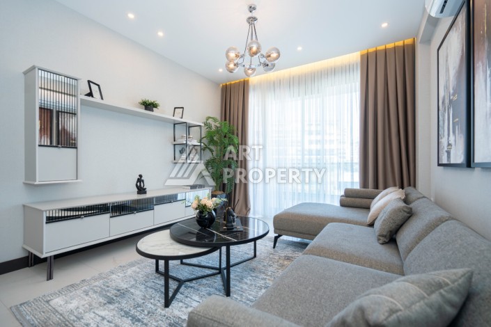 Дизайнерская квартира 1+1 в элитной резиденции, 55 кв.м. Оба, Алания - Ракурс 14