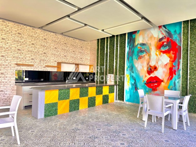 Дизайнерская квартира 1+1 в элитной резиденции, 55 кв.м. Оба, Алания - Ракурс 40