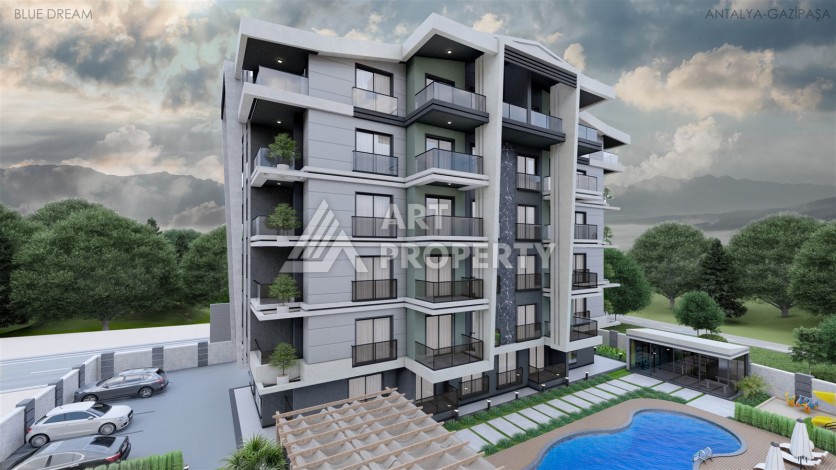 Бутик-резиденция с квартирами 1+1 и 2+1 в районе Пазарджи, Газипаша - Ракурс 1