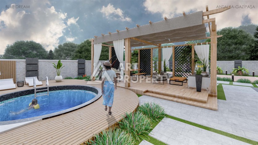 Бутик-резиденция с квартирами 1+1 и 2+1 в районе Пазарджи, Газипаша - Ракурс 3