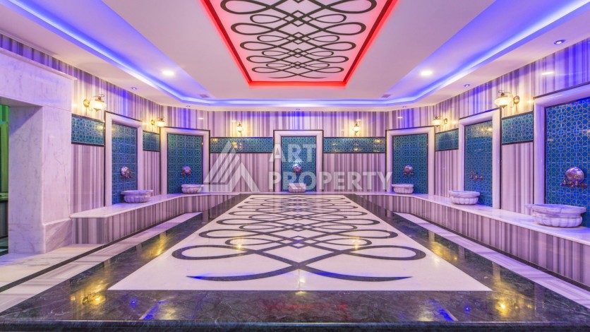 Меблированный дуплекс 2+1 в престижной резиденции района Кестель, 110 кв.м. - Ракурс 39