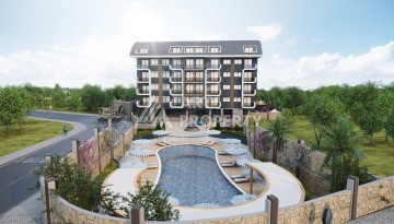 Новые квартиры 1+1 и 2+1 от 52 до 104 кв.м. в районе Оба, Аланья - Ракурс 1