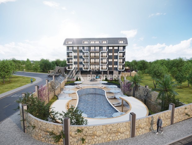 Новые квартиры 1+1 и 2+1 от 52 до 104 кв.м. в районе Оба, Аланья - Ракурс 0