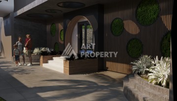 Новые квартиры 1+1 и 2+1 от 52 до 104 кв.м. в районе Оба, Аланья - Ракурс 3