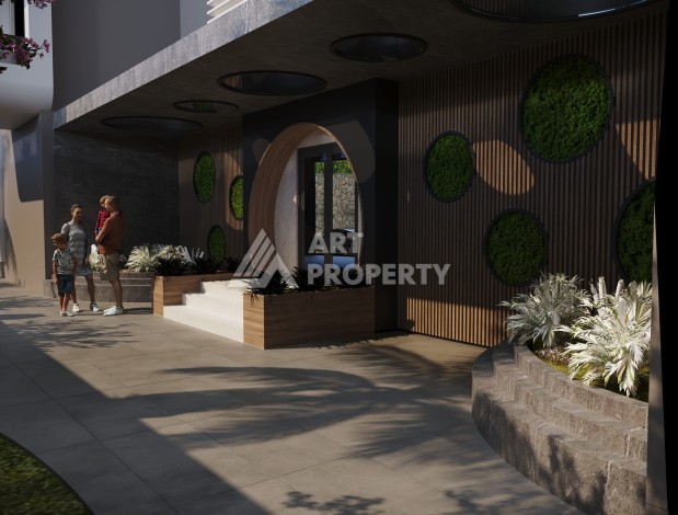 Новые квартиры 1+1 и 2+1 от 52 до 104 кв.м. в районе Оба, Аланья - Ракурс 2