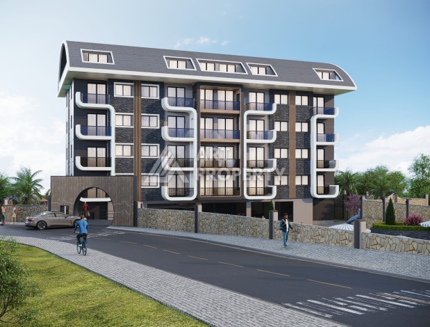Новые квартиры 1+1 и 2+1 от 52 до 104 кв.м. в районе Оба, Аланья - Ракурс 5