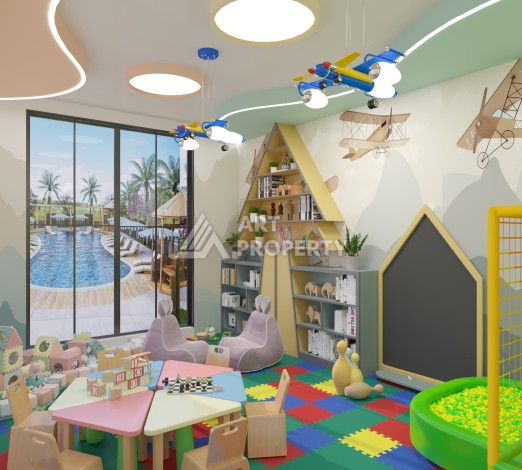 Новые квартиры 1+1 и 2+1 от 52 до 104 кв.м. в районе Оба, Аланья - Ракурс 9