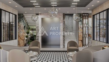 Новые квартиры 1+1 и 2+1 от 52 до 104 кв.м. в районе Оба, Аланья - Ракурс 11