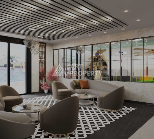 Новые квартиры 1+1 и 2+1 от 52 до 104 кв.м. в районе Оба, Аланья - Ракурс 11