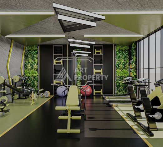 Новые квартиры 1+1 и 2+1 от 52 до 104 кв.м. в районе Оба, Аланья - Ракурс 12