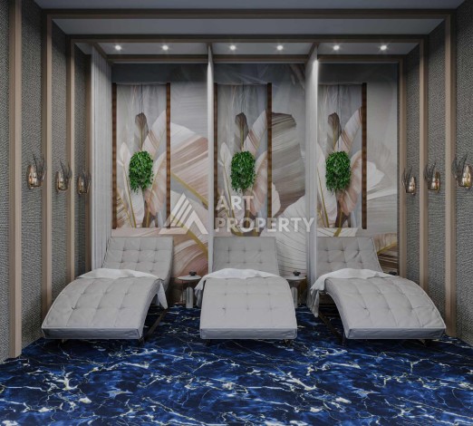 Новые квартиры 1+1 и 2+1 от 52 до 104 кв.м. в районе Оба, Аланья - Ракурс 16