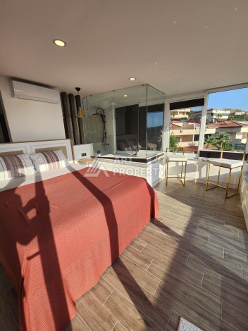 Уютная стильная вилла 3+1 с бассейном, 175 кв.м. Каргыджак, Алания - Ракурс 24