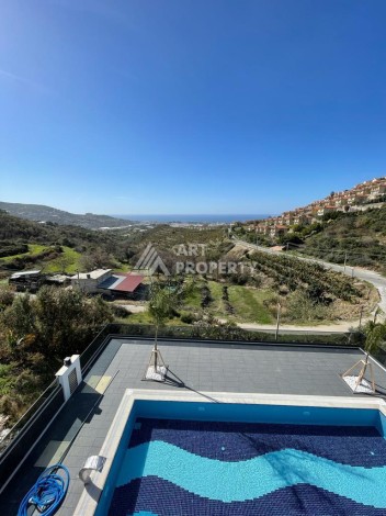 Роскошная вилла 3+2 с инфинити-бассейном и панорамным видом в Каргыджаке, 320 кв.м. - Ракурс 9