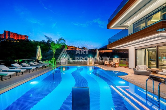 Роскошная вилла 3+2 с инфинити-бассейном и панорамным видом в Каргыджаке, 320 кв.м. - Ракурс 21