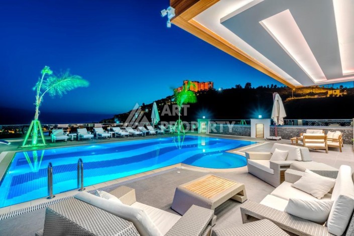 Роскошная вилла 3+2 с инфинити-бассейном и панорамным видом в Каргыджаке, 320 кв.м. - Ракурс 26