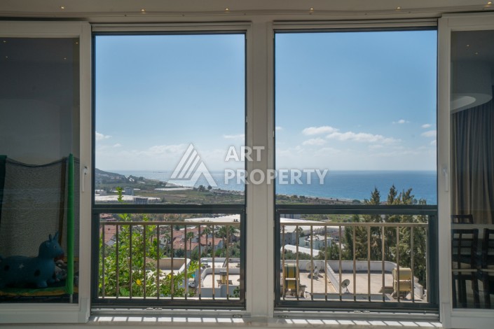 Просторная вилла 2+2 с панорамным видом на море в экологически чистом Демирташ - Ракурс 21