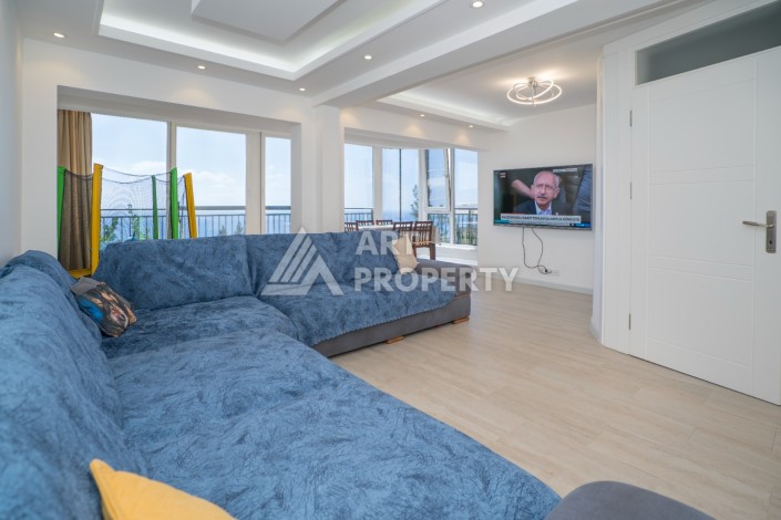 Просторная вилла 2+2 с панорамным видом на море в экологически чистом Демирташ - Ракурс 25