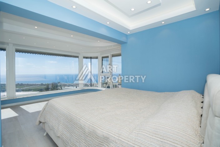 Просторная вилла 2+2 с панорамным видом на море в экологически чистом Демирташ - Ракурс 30