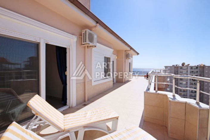 Просторный пентхаус 4+1 с панорамным видом на Средиземное море в Махмутларе - Ракурс 54