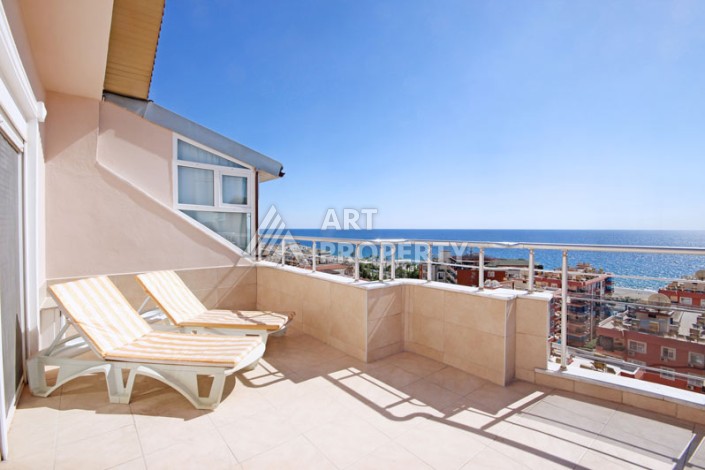 Просторный пентхаус 4+1 с панорамным видом на Средиземное море в Махмутларе - Ракурс 59