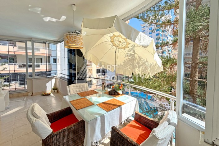 Просторная квартира 2+1 в ухоженном комплексе у моря в районе Махмутлар - Ракурс 31