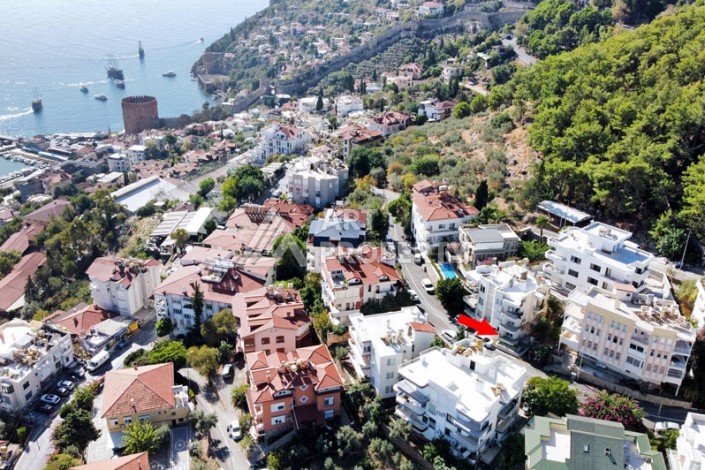 Квартира 1+1 на крепости Алании, 500 метров до моря - Ракурс 1