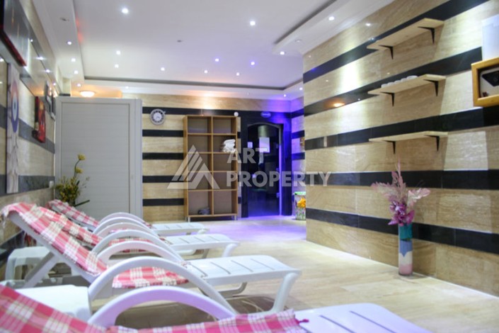 Большая квартира 2+1 в престижной резиденции, 150 кв.м. Махмутлар, Алания - Ракурс 46