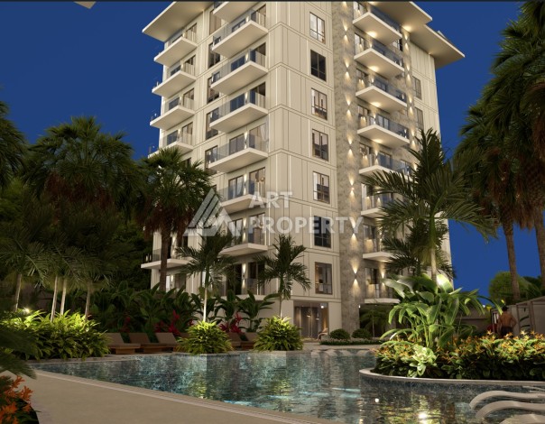 Инвестиционный проект на этапе карандаша в центре Алании, пляж Клеопатры - Ракурс 0