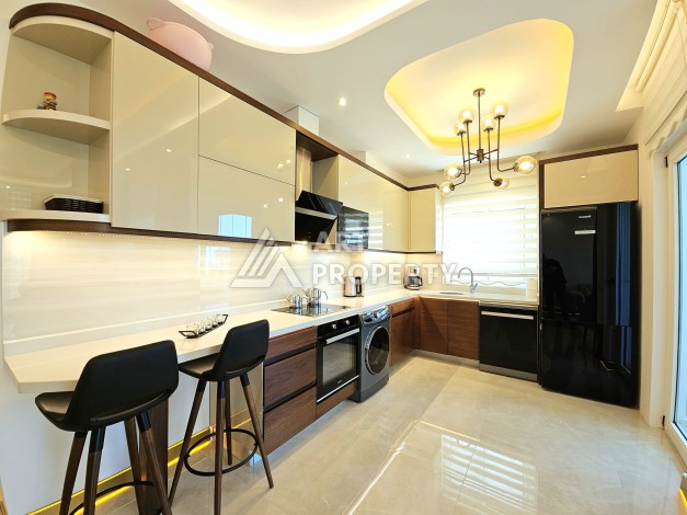 Элитная квартира 2+1 с панорамным видом на море в премиальном комплексе Махмутлара - Ракурс 23