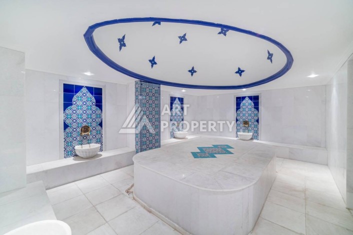 Роскошная квартира 3+1 с панорамным видом на море на первой линии в районе Оба - Ракурс 15