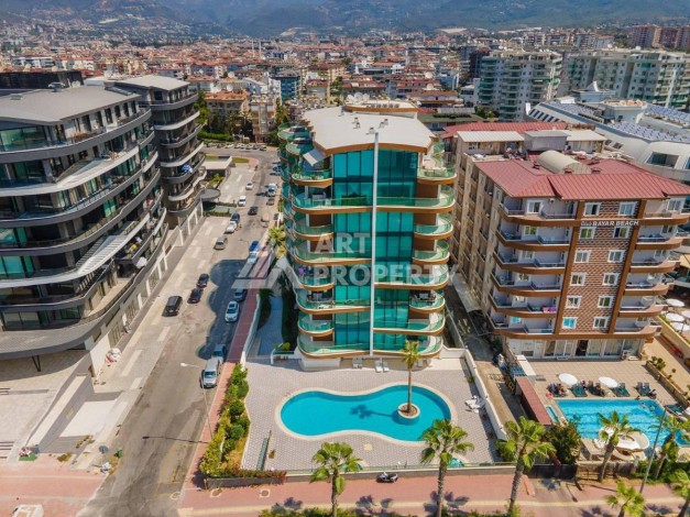 Роскошная квартира 3+1 с панорамным видом на море на первой линии в районе Оба - Ракурс 52