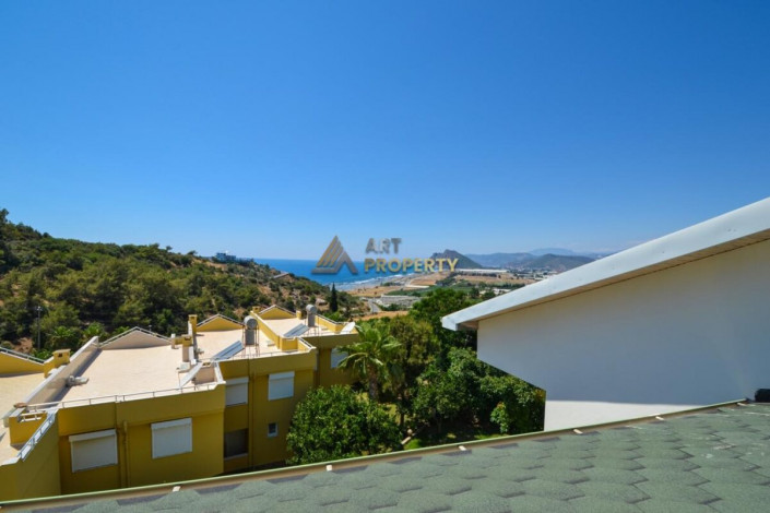 Меблированная двухуровневая квартира 3+1 с видом на Средиземное море в Газипаша, 135 м2 - Ракурс 5