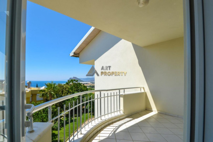 Меблированная двухуровневая квартира 3+1 с видом на Средиземное море в Газипаша, 135 м2 - Ракурс 7