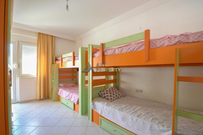 Меблированная двухуровневая квартира 3+1 с видом на Средиземное море в Газипаша, 135 м2 - Ракурс 10