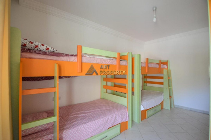 Меблированная двухуровневая квартира 3+1 с видом на Средиземное море в Газипаша, 135 м2 - Ракурс 12