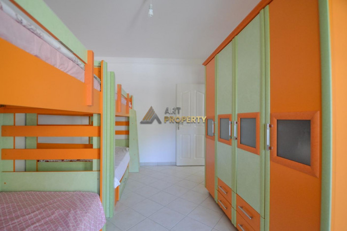 Меблированная двухуровневая квартира 3+1 с видом на Средиземное море в Газипаша, 135 м2 - Ракурс 14