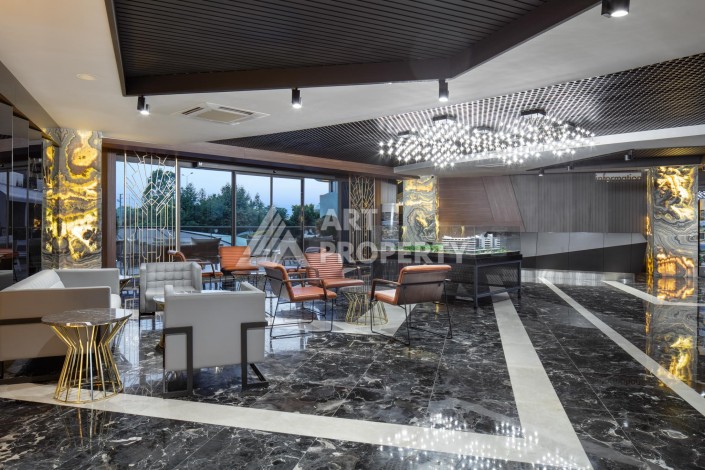 Премиальная квартира 1+1 с панорамным видом на море на первой линии в Каргыджаке - Ракурс 22