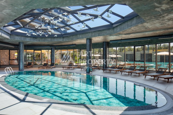 Премиальная квартира 1+1 с панорамным видом на море на первой линии в Каргыджаке - Ракурс 29